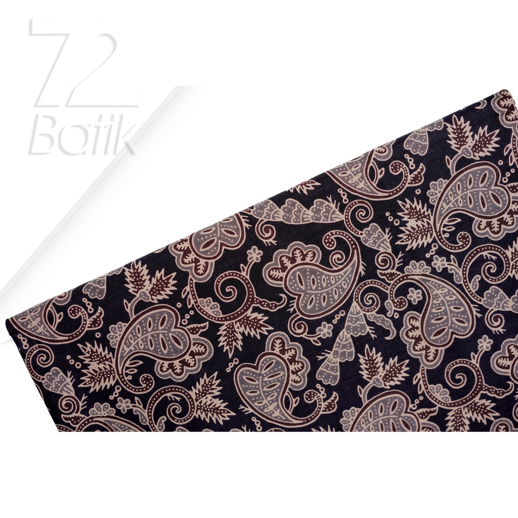 KAIN BATIK PREMIUM Bahan Katun Motif Hati Warna Hitam 722329 Cap 72 Jarik Jarit Samping Kebat Panjang Batik Katun Modern Premium Bahan Seragam Batik Pernikahan Kantor Keluarga Murah Kamen Jadi Batik Bali Lembaran