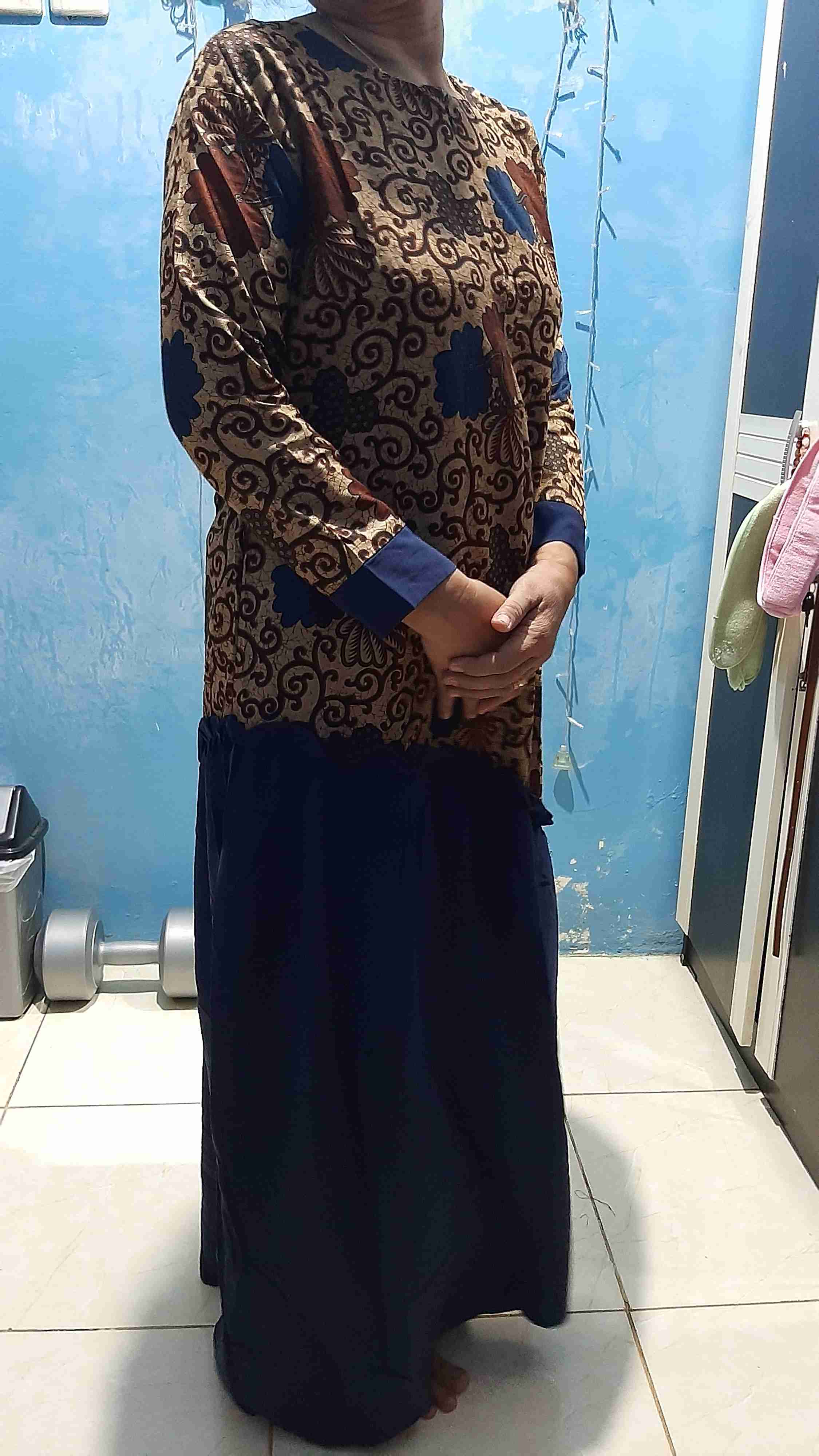 (busui & Ori) Gamis Batik Couple Rempel Couple Manggar,sekar,kubis,meysya Meisya Style Syari - Kg075