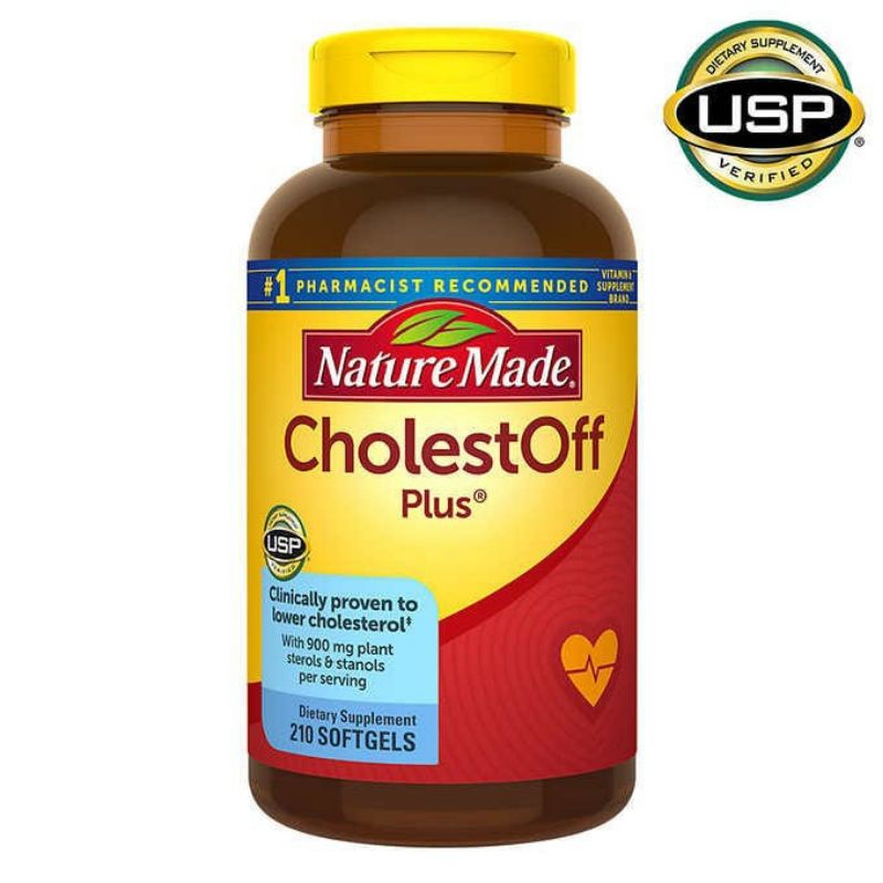 Nature Made CholestOff Plus 210 Softgels IMPORT USA