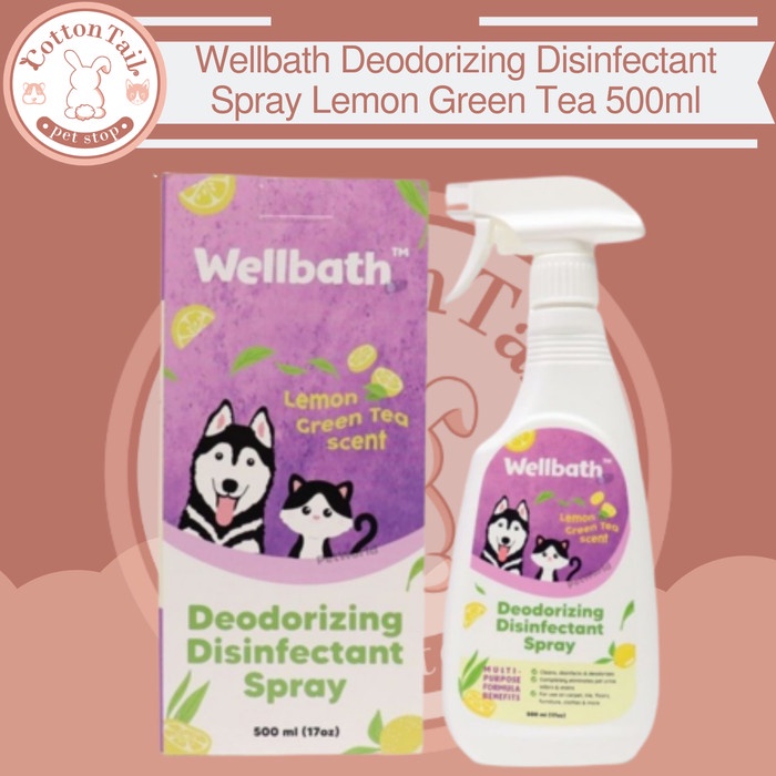 Wellbath Deodorizing Disinfectant Spray Lemon Greentea 500ml PC4419G