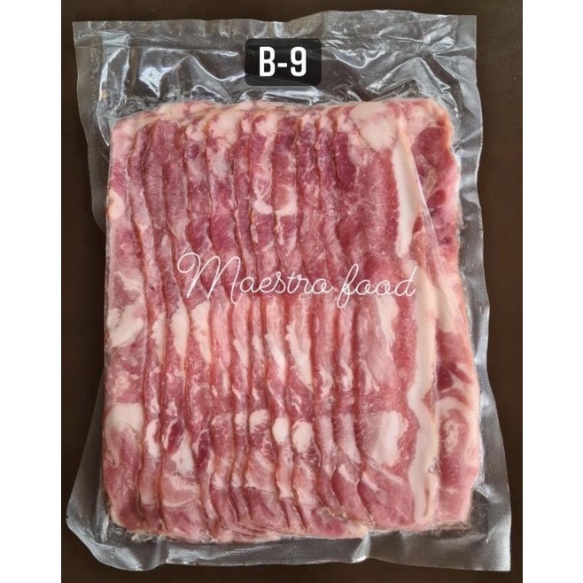 

MAKANAN BEKU / PORK BACON BALI/BACON BABI ASAP/MORE FAT PORK BACON/BACON HOMEMADE NON COD