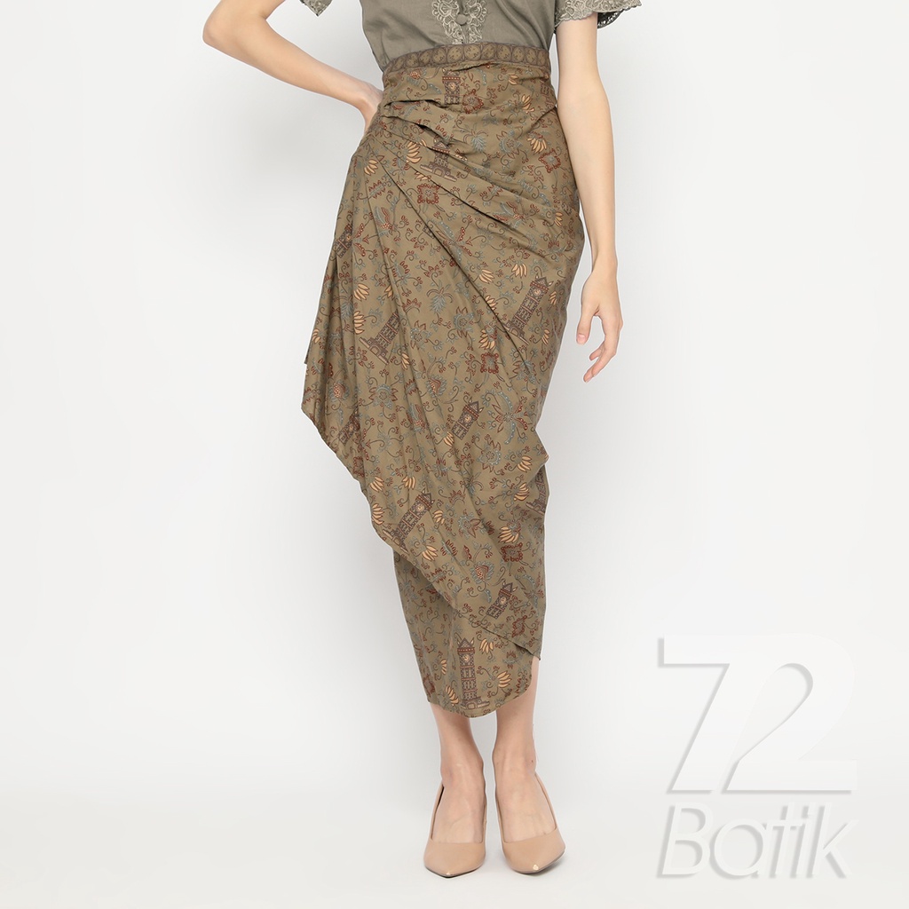 ROK BATIK SPAN Skirt Lilit Kebaya Instan Modern Wanita Motif Jam Gadang Warna Hijau Abu 721032 CAP 72 - Rok Batik Lilit Bawahan Skirt Kamen Kebaya Songket Batik Panjang Plisket Span Instan Jadi Bali Lembaran Premium Modern Untuk Wanita Kondangan