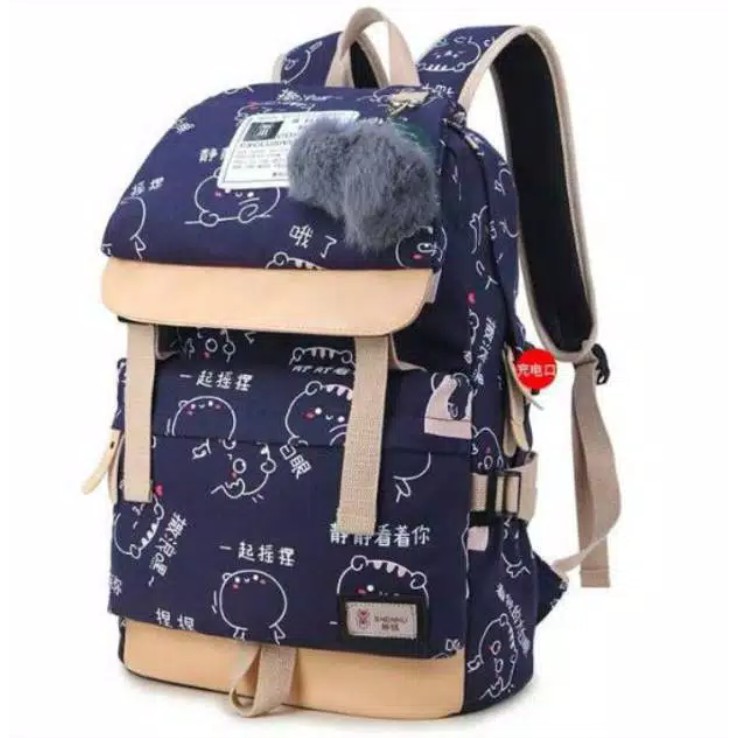 tiyig_store - Tas Sekolah Untuk Anak Perempuan Anak Laki-laki Sd Tk Smp_Tas Murah Kucing Jepang-1