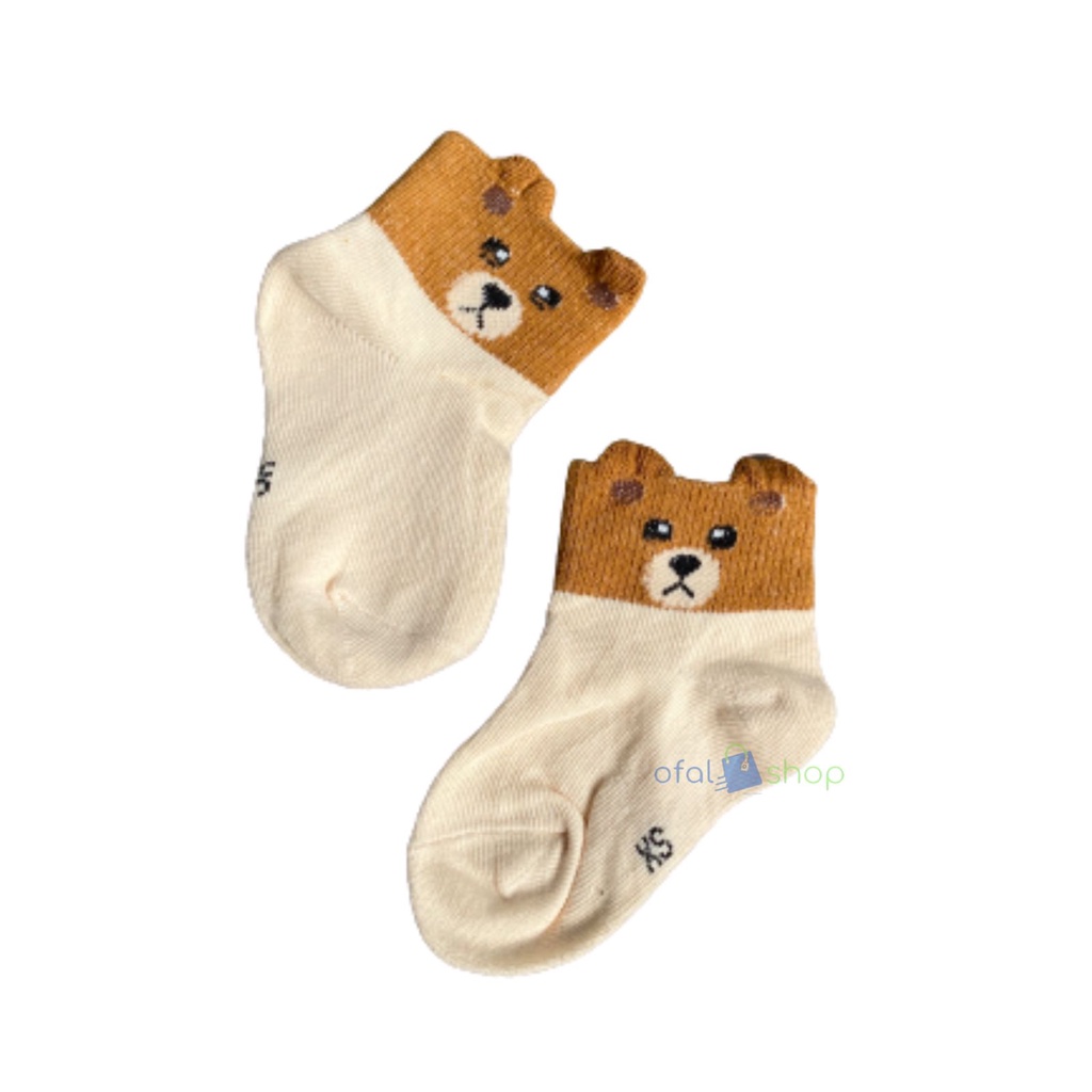 3 pasang kaos kaki anak bayi || kaos kaki anak bayi motif lucu CUTE ANIMAL 3D