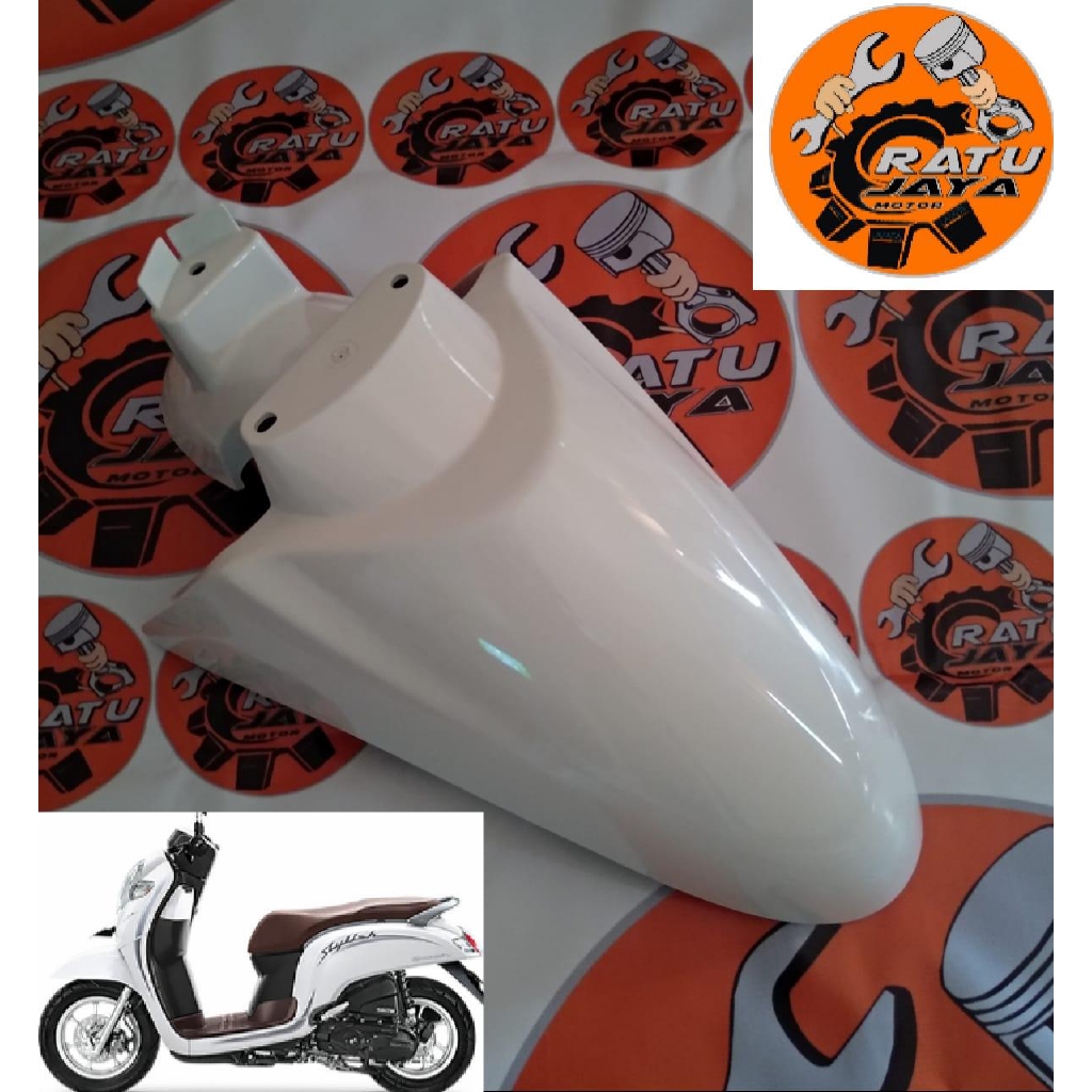 Spakbor Depan Honda Scoopy Fi Esp 2017 - 2019 Warna Putih original