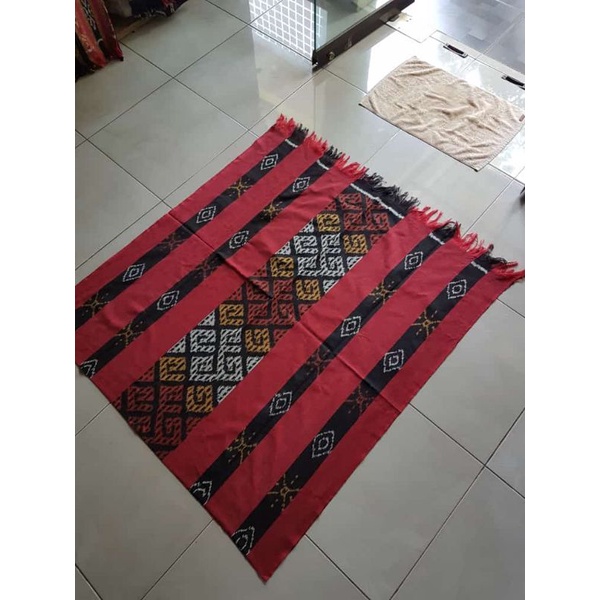 ELPHI Kain Tenun Toraja Merah Etnik Tenun Motif Toraja