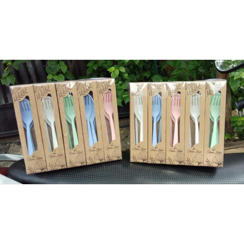 souvenir sendok go green import kemas box rustic