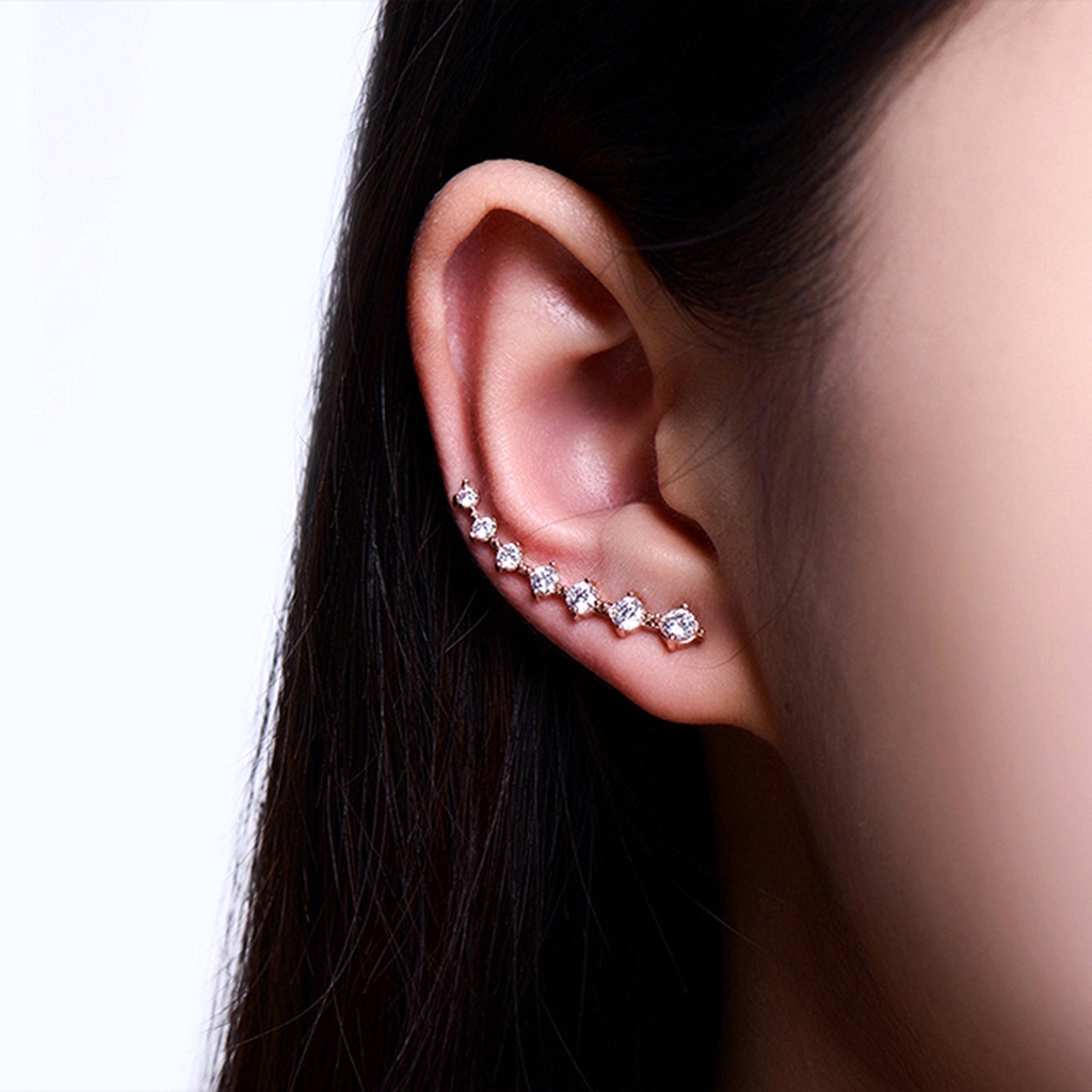 Hu Hu Hu Hu Hu Alat Bantu Pasang Kacamata♡ 1 Pasang Anting Stud Desain Berlian Imitasi Untuk Wanita