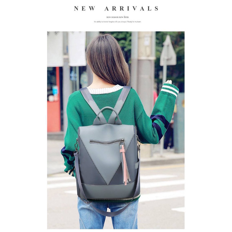 TAS RANSEL BACKPACK WANITA FASHION KOREA MULTIFUNGSI IMPORT 3229 ANTI AIR SEKOLAH KULIAH KERJA WEEK JAKARTA