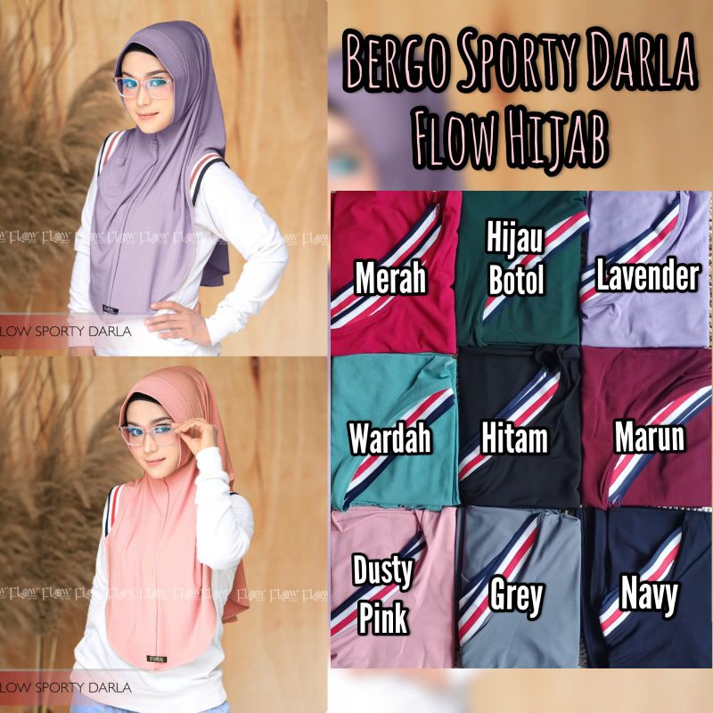 Bergo Sporty Darla Flow Hijab