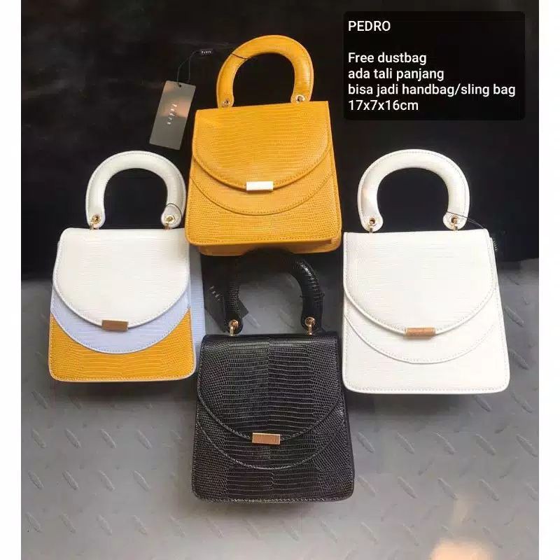 Pedro Mini Lizard Effect Top Handle Bag