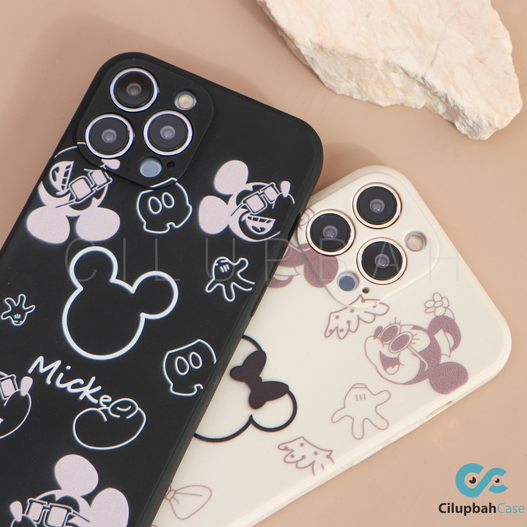 Casing Oppo Reno Vivo A71 A33 A53 A5 A9 A31 A52 Reno 4F Y91 Y93 Y95 Y12 Y15 Y17 Y30 Y20 Y91C - Soft Case Edge Miki Mini Cartoon Full Lens Cover