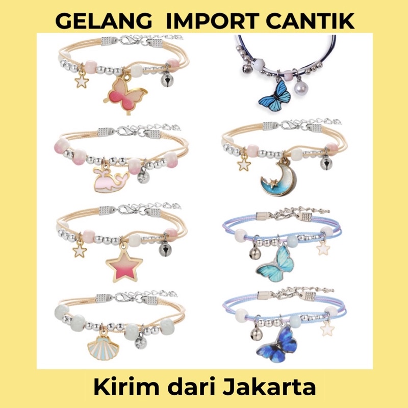 BISA COD GELANG Cantik KALUNG AESTETIC  Kalung kupu2 kupukupuJEWELRY PERHIASAN IMPORT KOREA KPOP BTS Dolphin butterfly tattoo