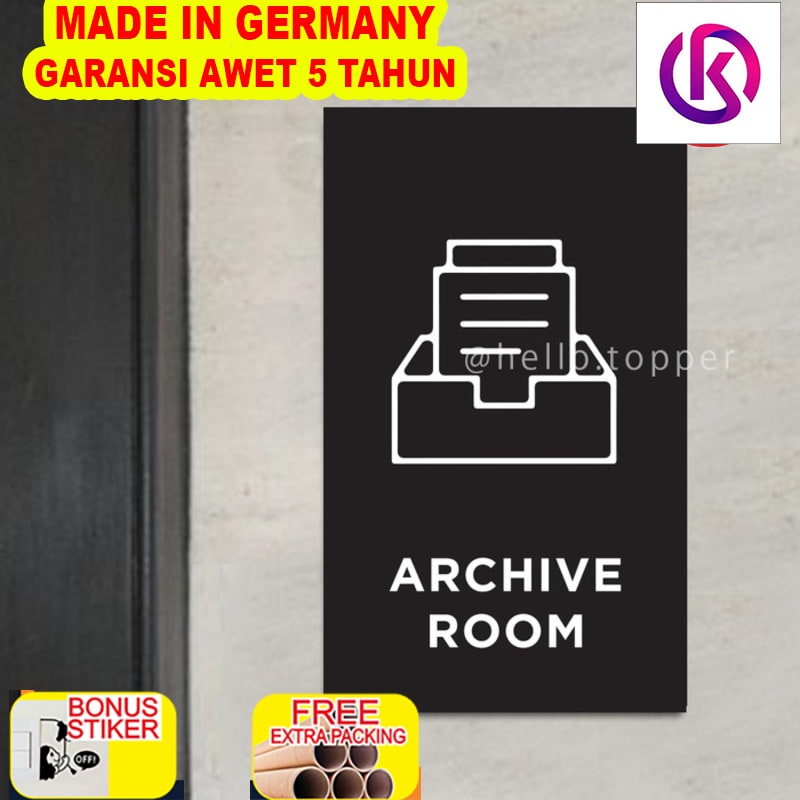 

Promo Sign Archive Room Acrylic Modern 15x25 | Sign Board Ruang Arsip