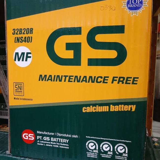 Aki Mobil Baterai GS Astra MF NS40 AVANZA, RUSH, MAZDA 3 Maintenance Free