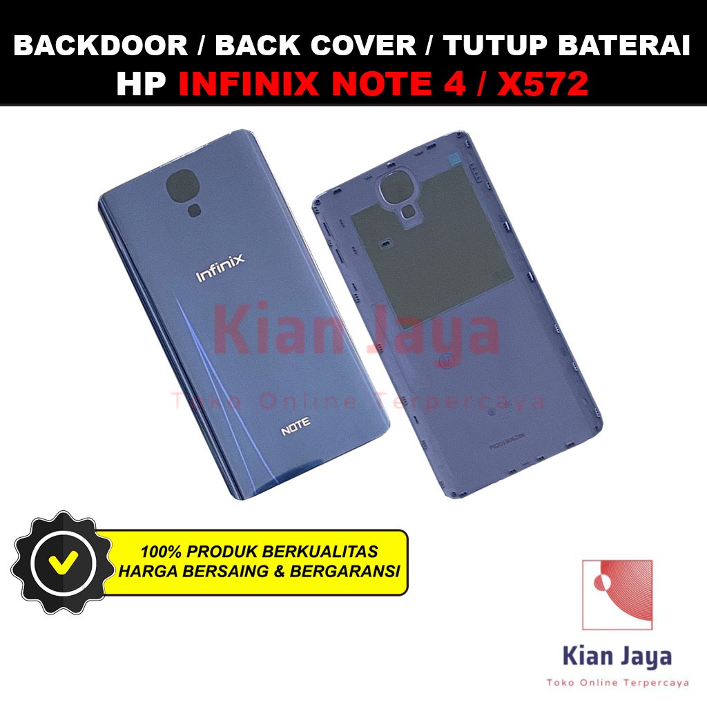 Back Cover Backdoor Infinix Note 4 X572 Tutup Belakang Baterai Cassing Casing Backcase Original