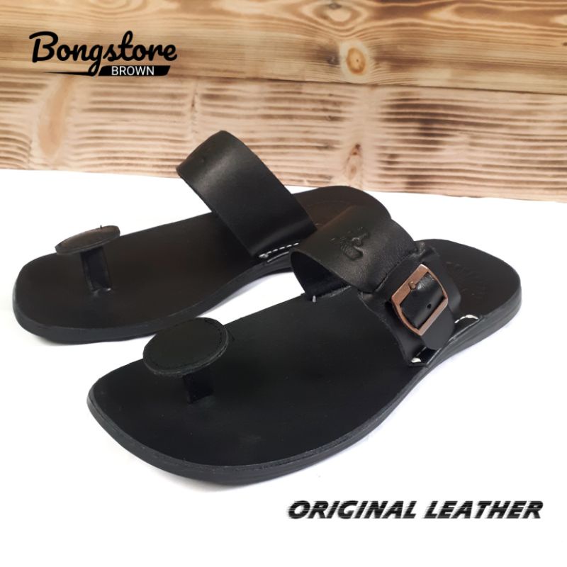 sandal pria casual jepit kulit asli berkualitas premium