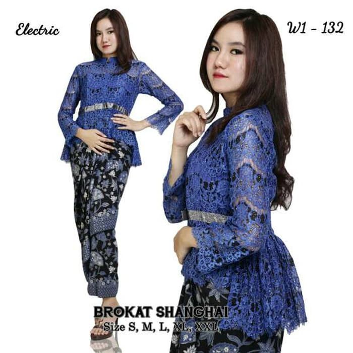 J30D7 Setelan Muslimah Set Baju Celana Muslimah Stelan Kekinian  Kebaya Brukat Shanghai Sf 7 A