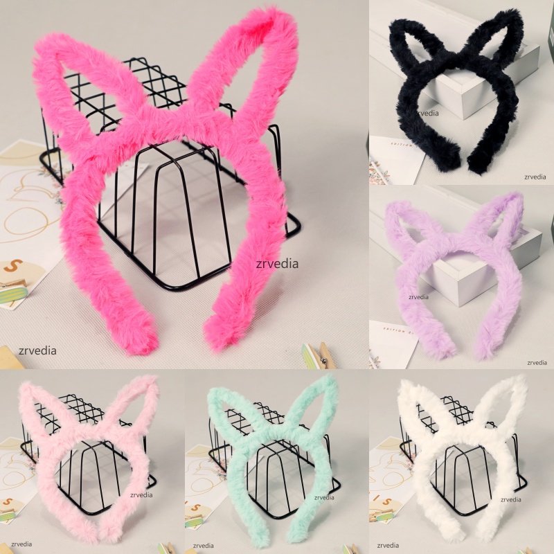 Bando Bunny Korea Style Anak Perempuan / Kuping Kelinci Polos Headband Bunny Wanita Imut Bulu Halus Murah ZR Vedia