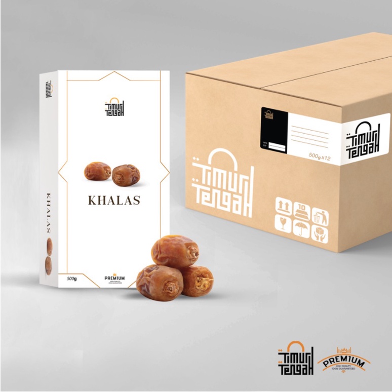 

Timur Tengah Kurma Khalas 12 pcs 500gr Premium Original High Quality