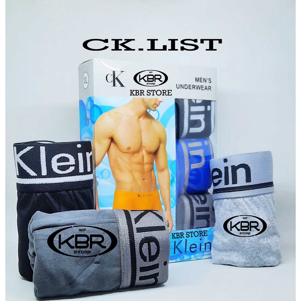 DALAMAN PRIA UNDERWAER PRIA BOXER PRIA KBR STORE ISI 3 PCS