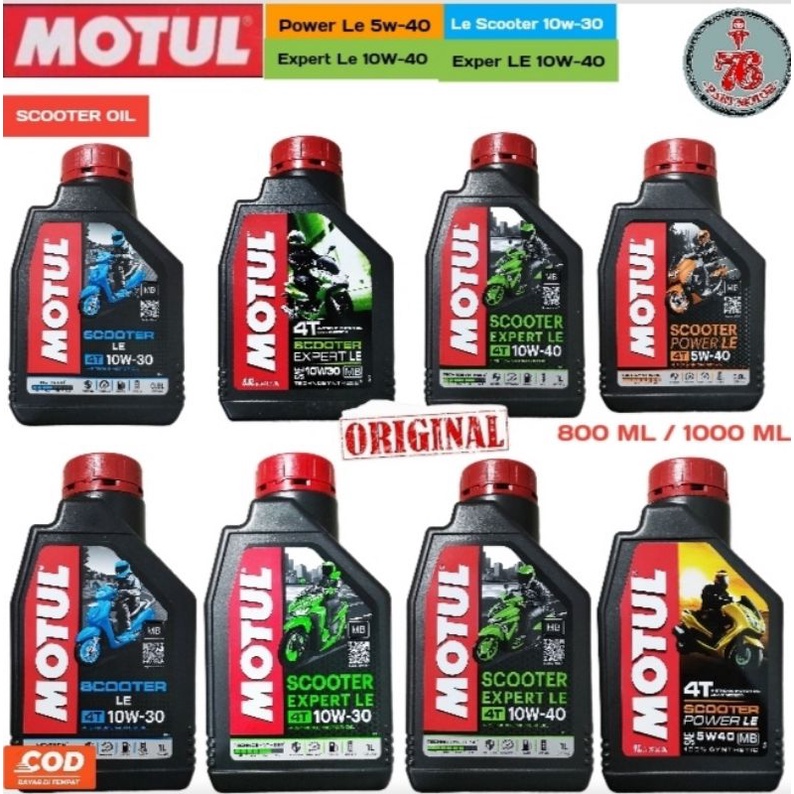 OLI MOTUL SCOOTER MATIC 800ML  DAN 1000 ML (LE 10W-30/EXPERT 10W-30/EXPERT 10W-40/POWER LE 5W-40)