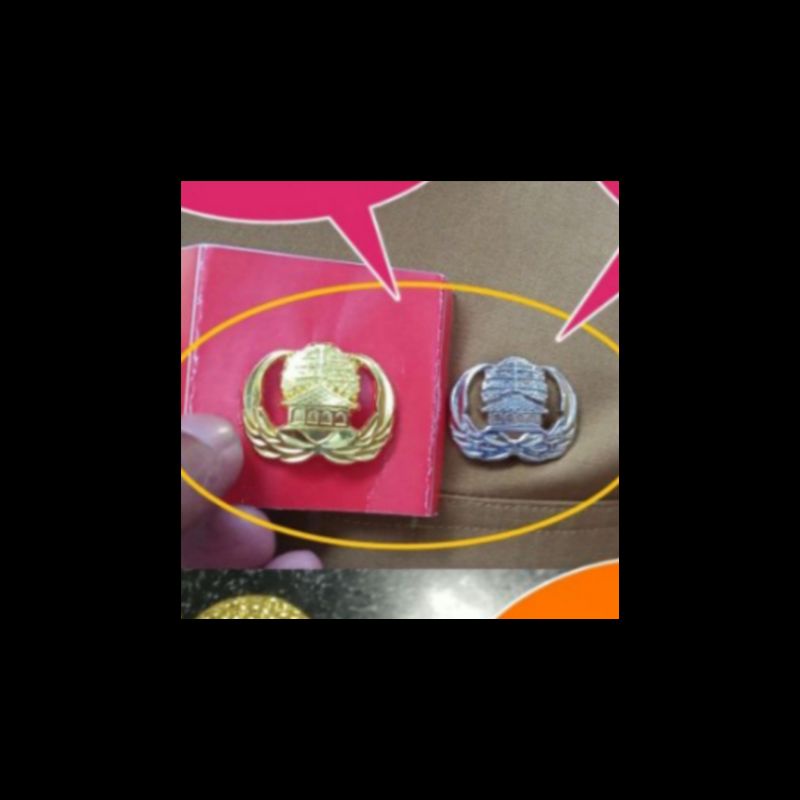 Pin Korpri Impor - Peniti - Kualitas Super - Premium - Tebal - Lapis Emas - Bukan Kuningan - Bisa Luntur Menjadi Warna Putih / Coklat