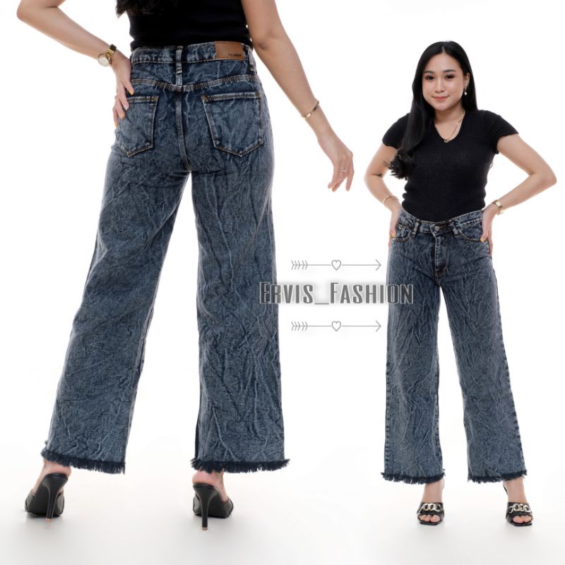 Celana Kulot 28 - 34 Jumbo Celana Jeans Wanita