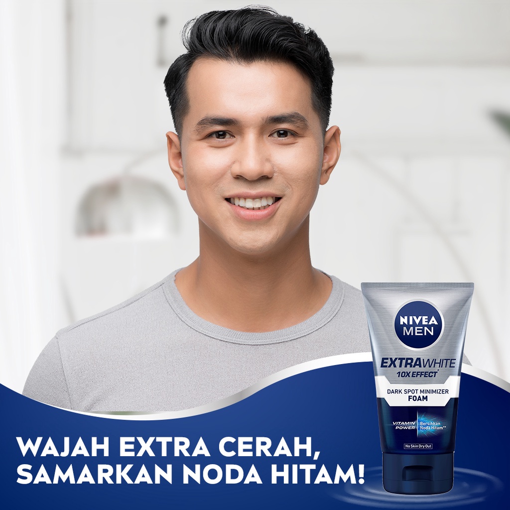 NIVEA MEN Personal Care Men Extra White Dark Spot Minimizer Facial Foam 100ml