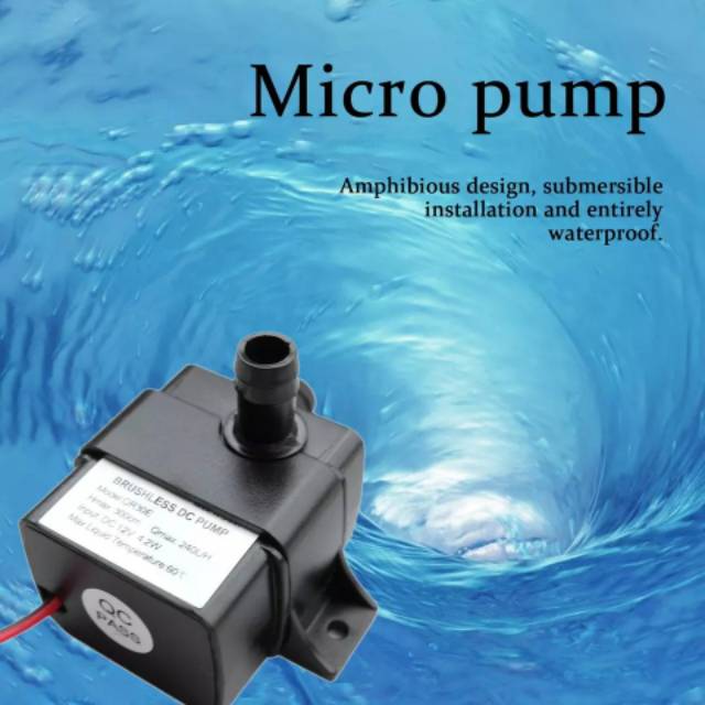 Pompa air Micro DC Pompa Air Celup Mini DC 12V 240L/H