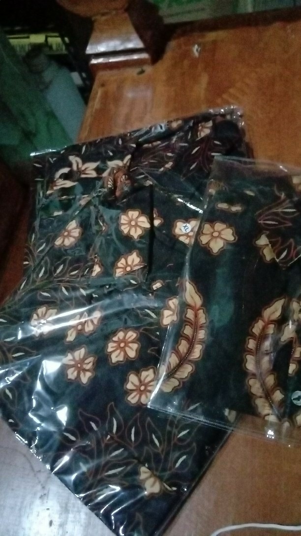 Atasan Batik Pria Lengan Panjang Kenongo Hem Padi Pekalongan M L Xl