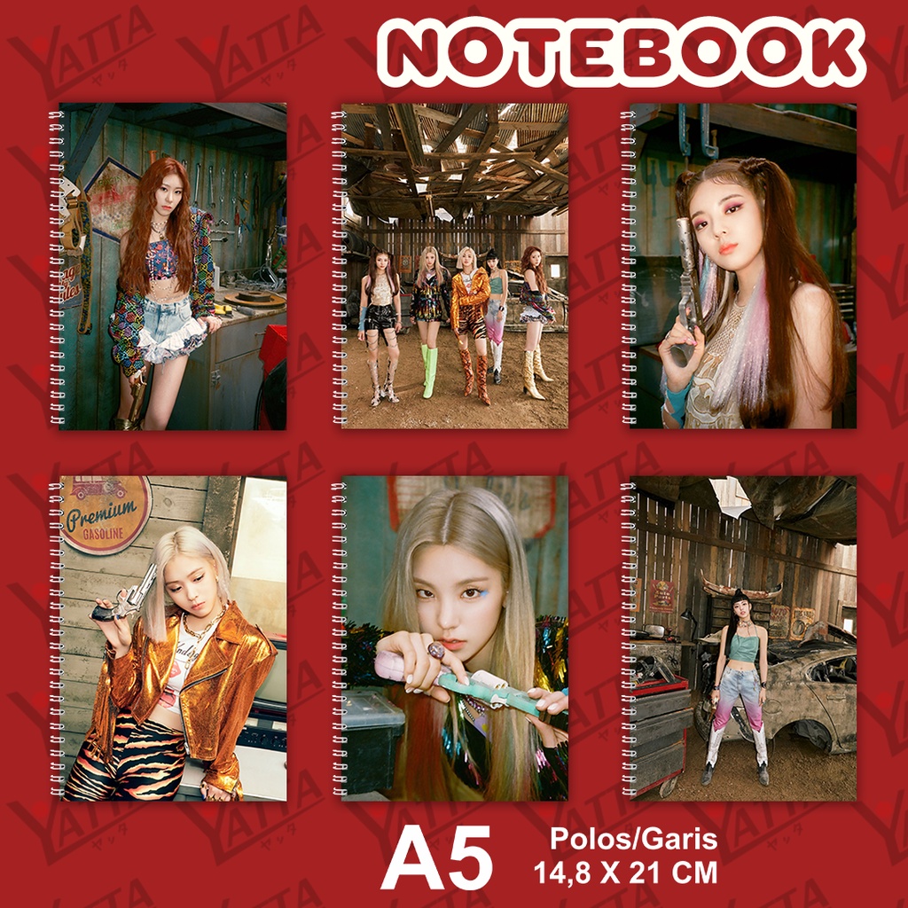 

Notebook KPOP ITZY Not Shy Concept Photos Ukuran A5 14,6 cm x 21 cm Seri 1