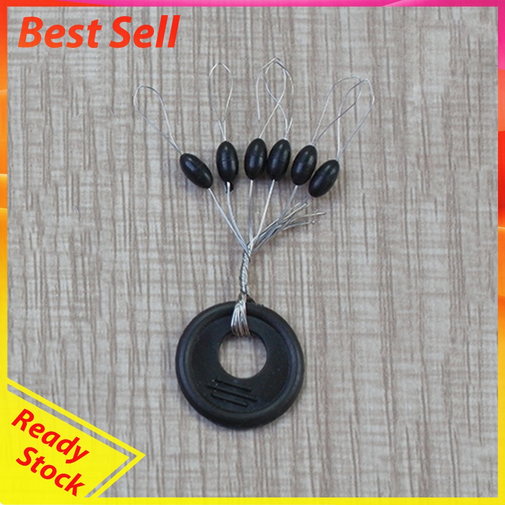 60pcs 10 Group Set Rubber Space Beans Stopper Carp Fishing Line Accessories