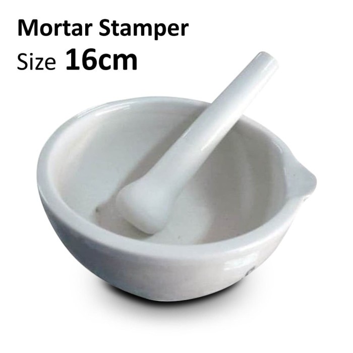 Mortar Pestle Lumpang Alat Penumbuk Diameter 16cm OJ2