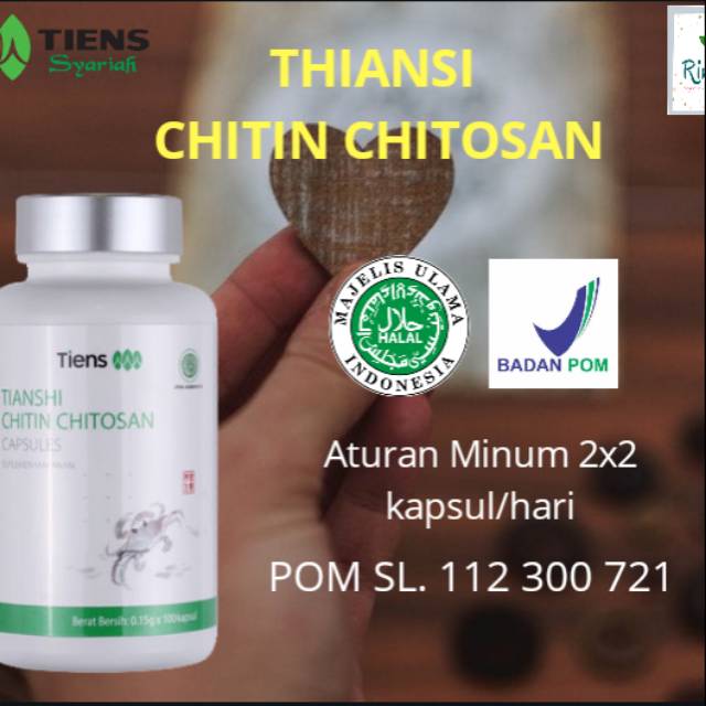 CHITIN CHITOSAN TIENS - MASKER CHITIN CHITOSAN - ANTI JERAWAT CHITIN CHITOSAN - HERBAL ASAM LAMBUNG