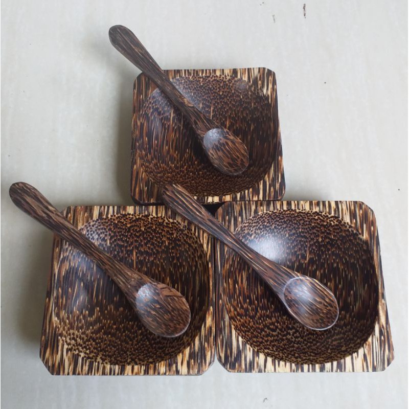 set kotak masker  kayu aren 8cm.