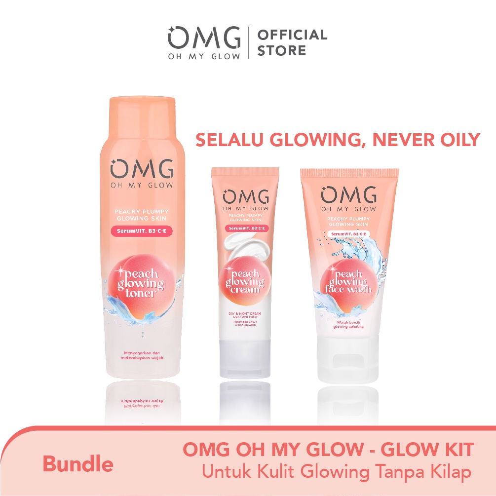 Jual Paket Lengkap Omg Oh My Glow Peach Untuk Kulit Glowing Cerah