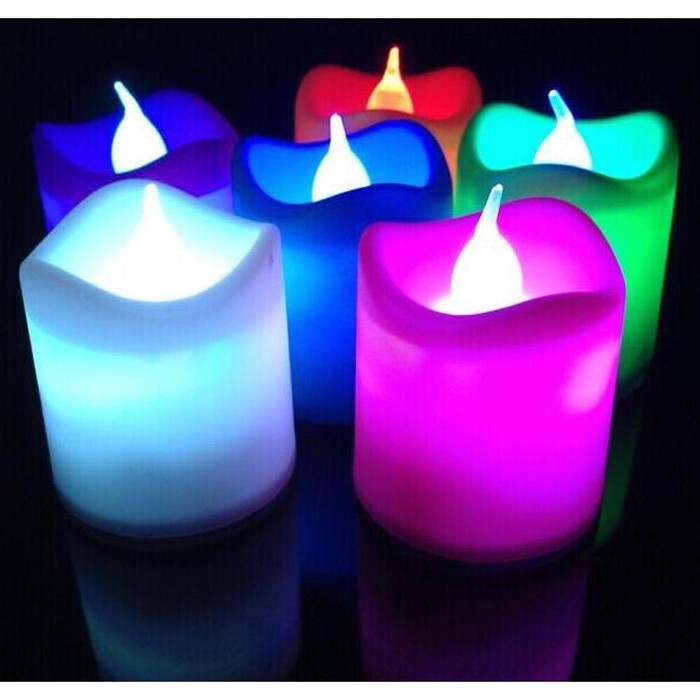 Lampu Lilin Elektrik Led Mini Candle Bulat Hias Kamar Tidur