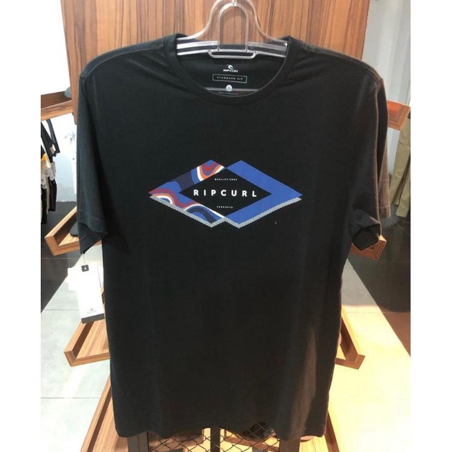 Kaos Ripcurl Quoted Short Sleeve Tee Black