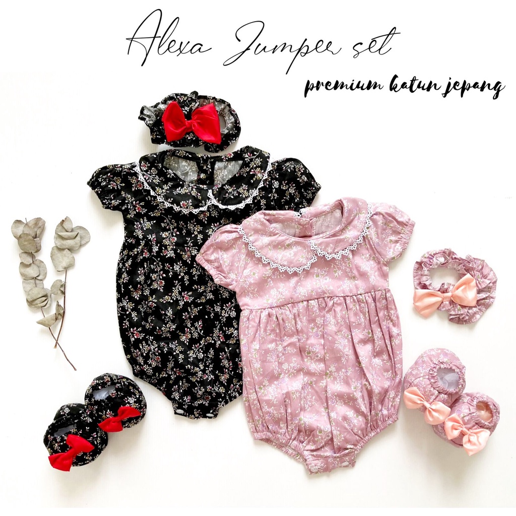 ALEXA / MICHA / CLARA / SAKURA / TALITHA / VALENTINA EMMA CHERRY BLOSSOM Bandana Sepatu Setelan Rok Bunga Pergi Lucu Fashion Anak Bayi Perempuan Cewe Lucu Terlaris-Alexa pink