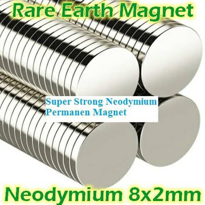 

GRATIS ONGKIR Magnet Neodymium coin uk 8x2 mm kelipatan 100 ZD125