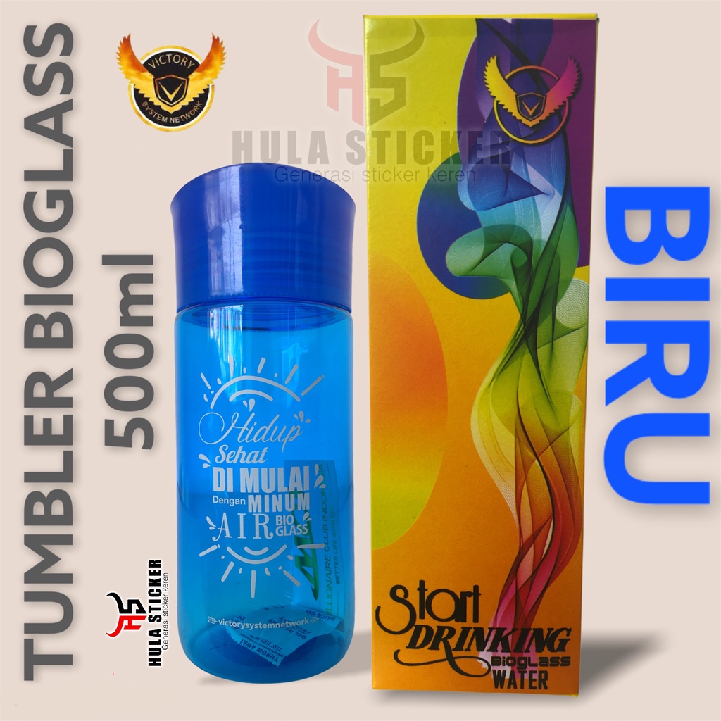 Tumbler Biomini 500ml Botol Biomini Botol Bioglass Mini 500ml (Plus BOX &amp; Free sticker)