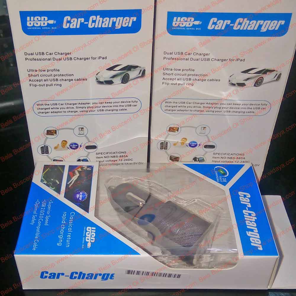 Soket Lighter Alat Bantu Cas HP Smartphone di Mobil Dual Current 2 USB