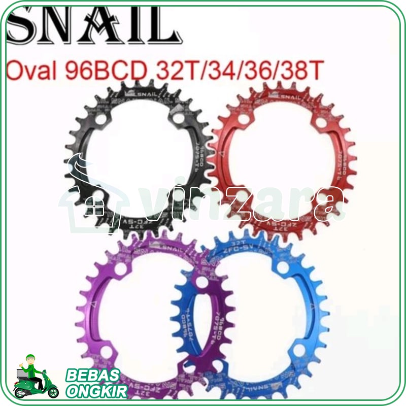 CHAINRING OVAL 96 BCD 104 BCD 32T 34T 36T NARROW WIDE CRANK lonjong CHAIN RING AM DJ MTB DH XC WAKE 