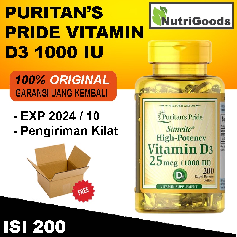 PURITAN PURITANS PRIDE D3 1000 IU 200 SOFTGEL