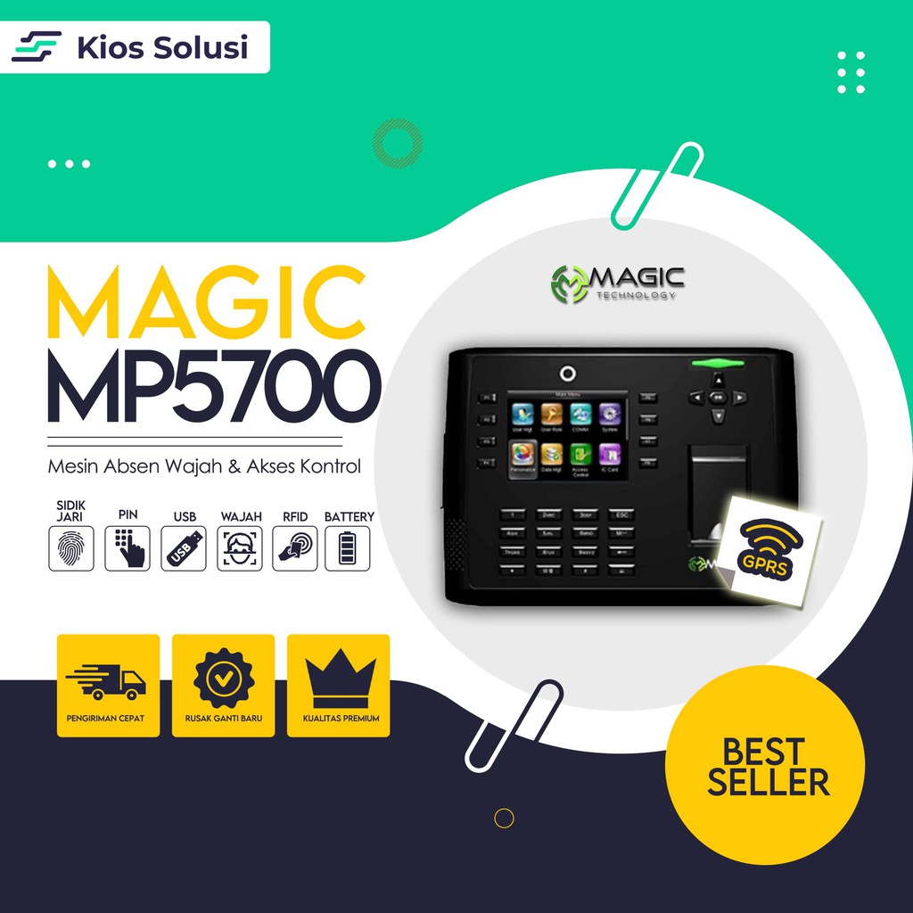 Mesin Absen dan Akses Kontrol Magic MP5700 Termurah | Fingerprint | Sidik Jari | ADMS