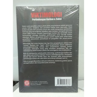 Jual BUKU VIKTIMOLOGI Perlindungan Korban & Saksi | Shopee Indonesia