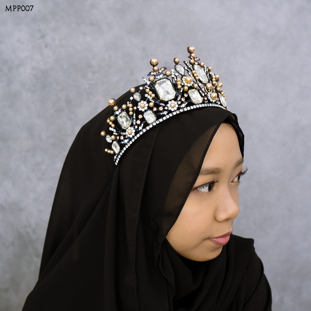 [STOCK TERBATAS] HEADPIECE PERNIKAHAN ASESORIS WANITA HIJAB BROWN MPP007