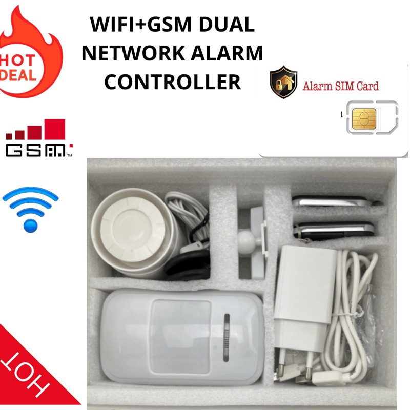 Wireless home securty system GSM alarm 433mhz vip608 untuk rumah gudang dll