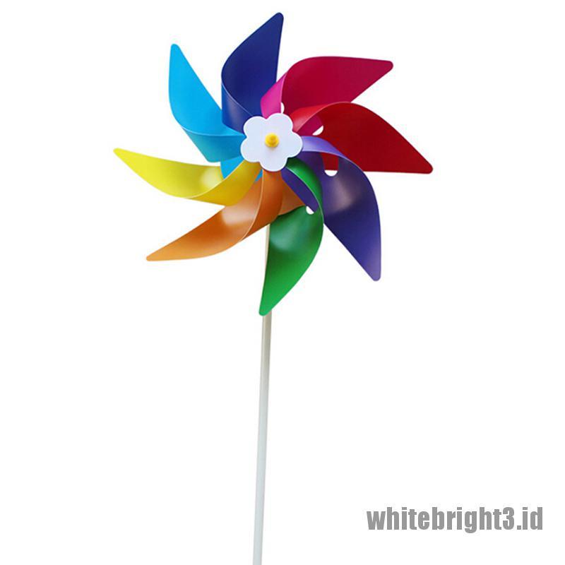 (white3) Ornamen Kincir Angin Spinner Untuk Dekorasi Pesta Kebun / Outdoor